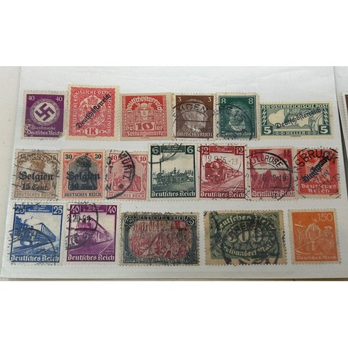 A collection of German Third Reich postage cards and stamps