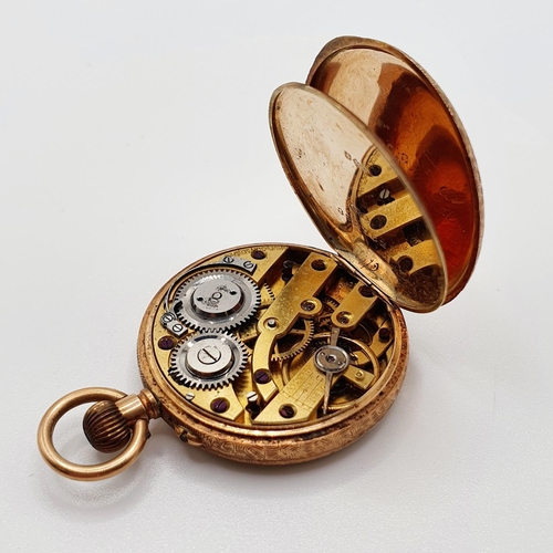 245 - A ladies 12ct gold open pocket watch