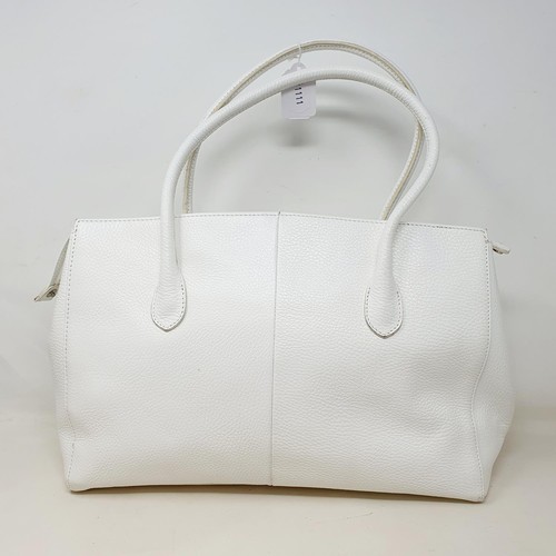 677 - A Jaeger of London white leather handbag and cover, a Ri2K black leather handbag and cover, a Ri2K w... 