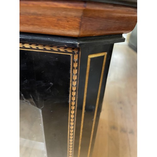 995 - An aesthetic style painted walnut chiffoniere, 90 cm wide