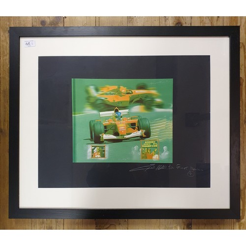 382 - ***Withdrawn*** A technical print of a Ferrari Formula One car, 45 cm x 60 cm, a Formula One Ferrari... 