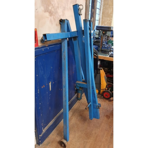 503 - An Intec Hydrahoist 500kg blue painted engine hoist
Note: From a deceased estate, being sold without... 