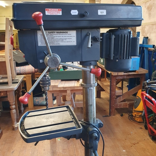 521 - A Clarke Metalworker pillar drill, model CDP451F, on a stand with a swivel/tilt table Note: From a d... 