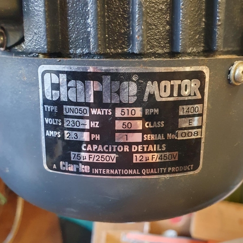 521 - A Clarke Metalworker pillar drill, model CDP451F, on a stand with a swivel/tilt table Note: From a d... 