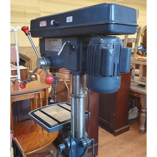 521 - A Clarke Metalworker pillar drill, model CDP451F, on a stand with a swivel/tilt table Note: From a d... 