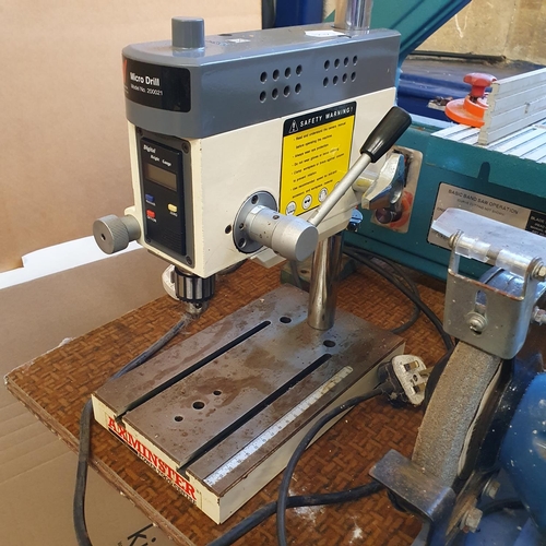 534 - A Naerok 12 inch variable speed band saw, an Axminster micro-drill, and a Power Craft belt sander/gr... 