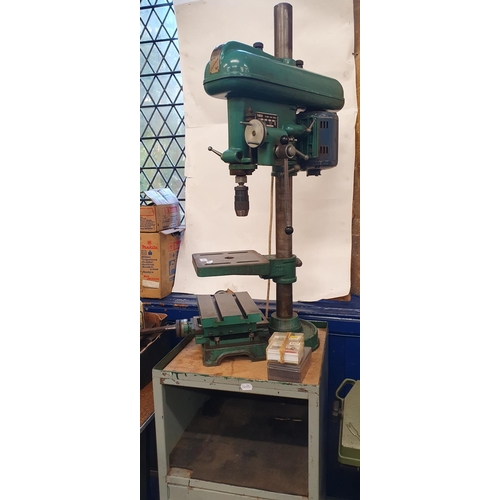 543 - A Fobco Universal 16 mm pillar drill, with an associated stand