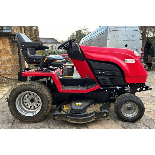 525 - A Westwood V230D garden tractor lawn mower, one key, with a Lee Holmes Garden Machinery service stic...