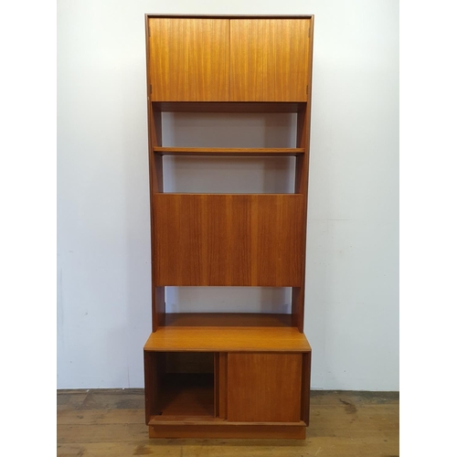 12 - A G-Plan teak room divider, 77 cm wide, and a teak bookcase, 92 cm wide (2)