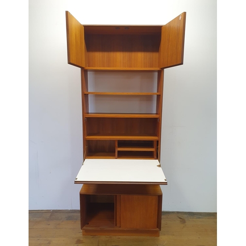 12 - A G-Plan teak room divider, 77 cm wide, and a teak bookcase, 92 cm wide (2)