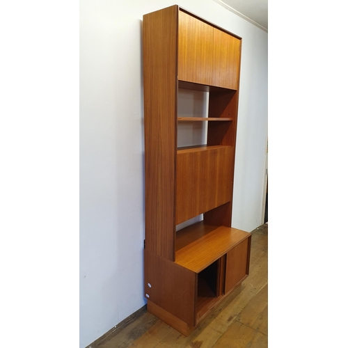 12 - A G-Plan teak room divider, 77 cm wide, and a teak bookcase, 92 cm wide (2)