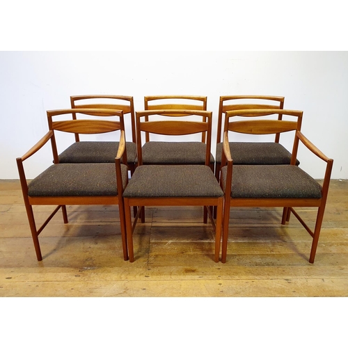 15 - A Mackintosh extending dining table, 160 cm wide, and six matching chairs (7)