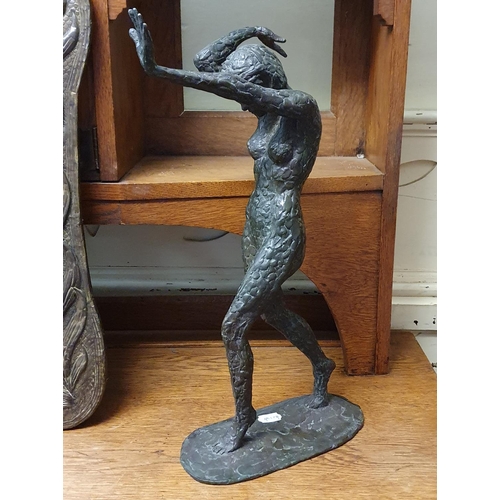 27 - Candida Bond (b. 1973),  a bronze figure of a dancing nude, numbered 1/6 and dated 1993, 54 cm high