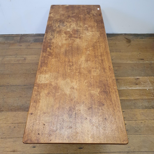 31 - A 1970s teak coffee table, 160 cm wide