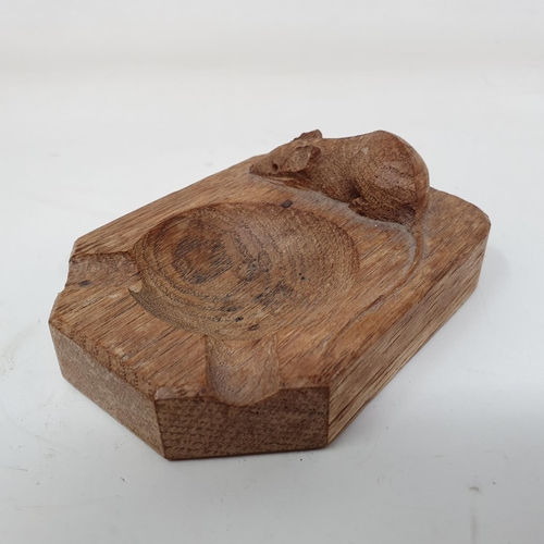 55 - A Robert 'Mouseman' Thompson oak ashtray, 11 cm wide