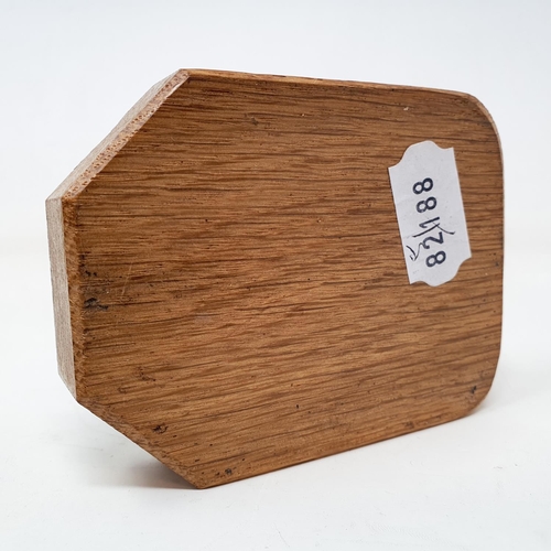 55 - A Robert 'Mouseman' Thompson oak ashtray, 11 cm wide