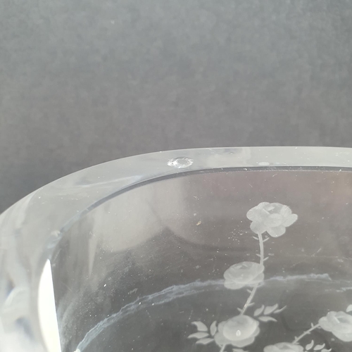 58 - A Scandinavian cut glass vase, 16 cm high