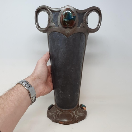 66 - A Bretby Art Nouveau style vase, 36 cm high