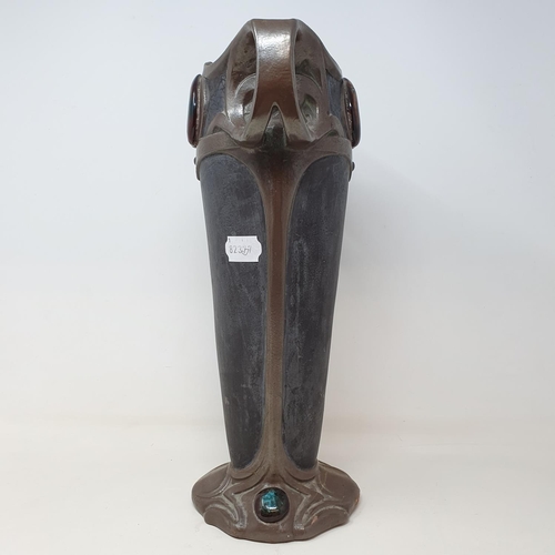 66 - A Bretby Art Nouveau style vase, 36 cm high