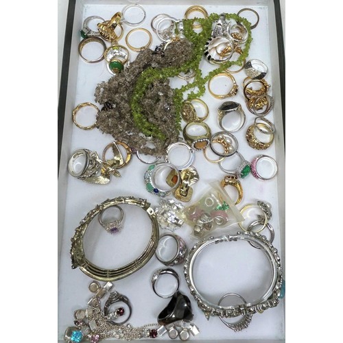 741 - Assorted Pandora style charms, bead necklaces and other costume jewellery (qty)