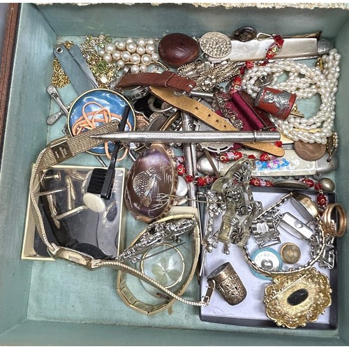 780 - Assorted costume jewellery, and three watches