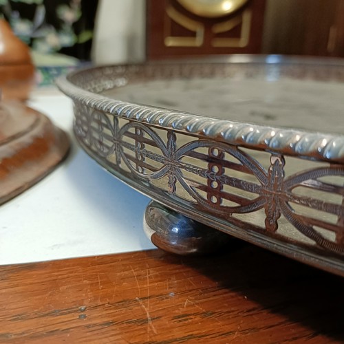 615 - A silver plated oval tray, 57 cm wide