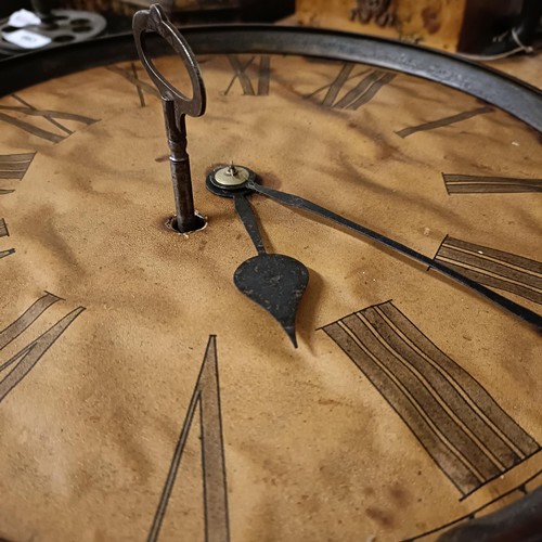 666 - A mahogany wall clock, with a single fusee movement, 36 cm diameter