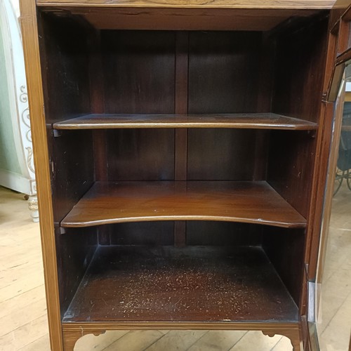 961 - A late 19th/early 20th century rosewood music cabinet, by James Shoolbred & Co, stamped on the drawe... 