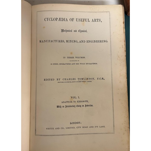 397 - Tomlinson (Charles) Cyclopaedia Of Useful Arts & Manufacturers, 3 vols.  
Provenance:  Sold on behal... 