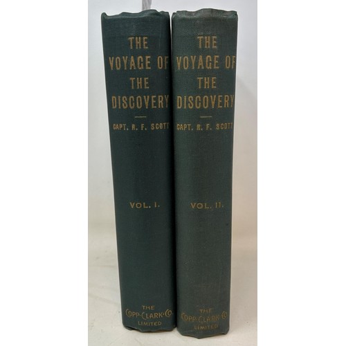 417 - Scott (Captain Robert F), The Voyage of the Discovery, 1905, 2 vols., with a map, decorated cloth (2... 