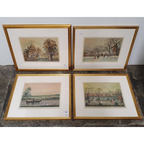 168 - Helen Bradley, set of four prints, the seasons, signed in pencil, 25 x 21 cm