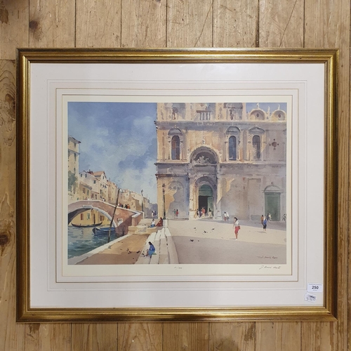 250 - J Barrie Harte, Venice, limited edition print, 6/350, signed in pencil, 44 x 57 cm