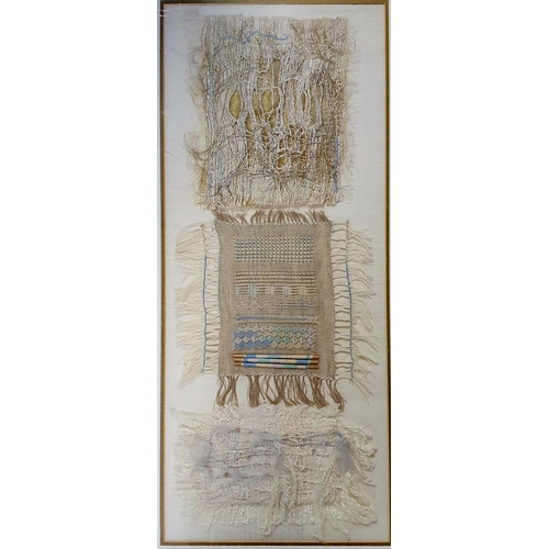 26 - Mary Goulden Figg, abstract tapestry, signed on the mount, 69 x 30 cm