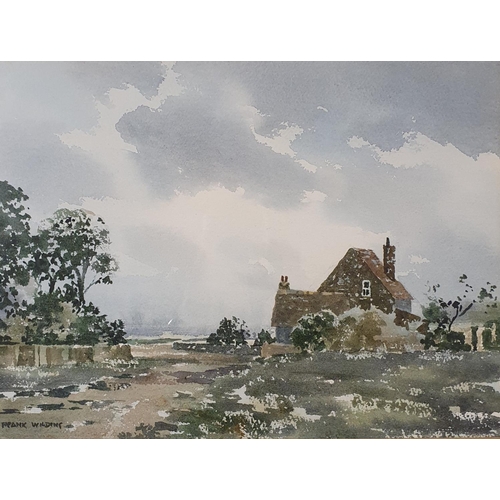 266 - Frank Wilding, watercolour, a cottage, signed, 28 x 37 cm, and two others by the same artist (3)