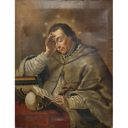 317 - 19th century, Italian school, a priest, oil on canvas, 86 x 70 cm