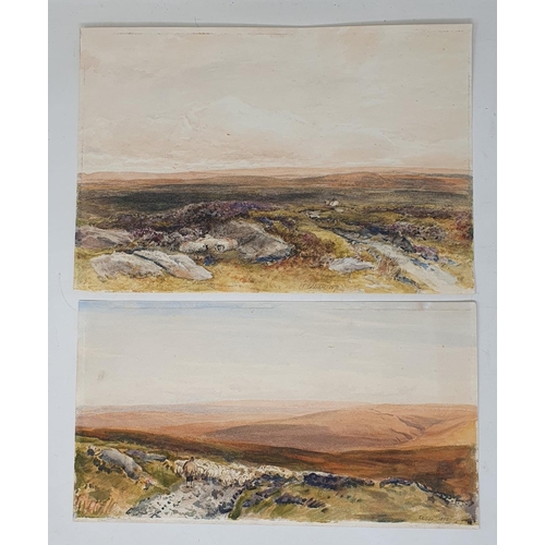 381 - T Collier, landscape, watercolour, signed and dated 1871, 23 x 35 cm, and another 20 x 36 cm