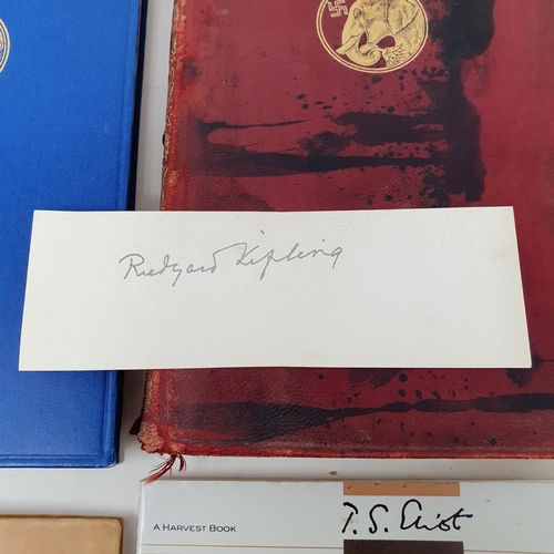 425 - A Rudyard Kipling signature, and assorted books (4)