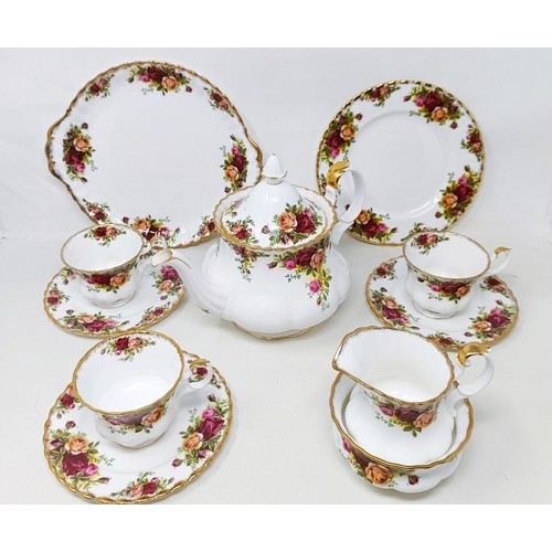 817 - A Royal Albert Country Rose pattern part service, other ceramics and glass (2 boxes)