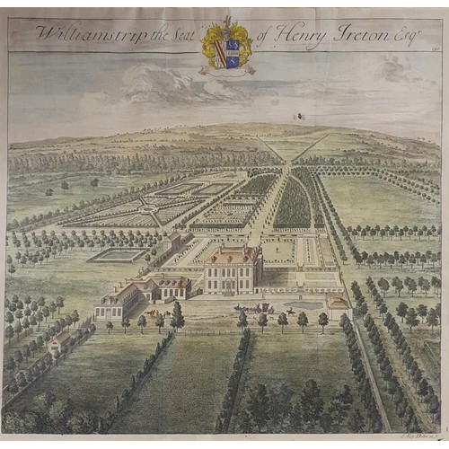 236 - A set of 18th/19th century French prints of country houses and gardens, 36 x 44 cm (4)