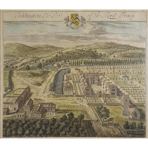 236 - A set of 18th/19th century French prints of country houses and gardens, 36 x 44 cm (4)