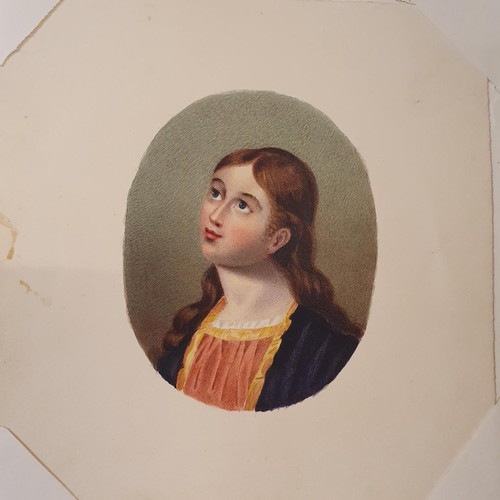 426 - An early 19th century scrapbook, with various watercolour, pencil drawing and other illustrations