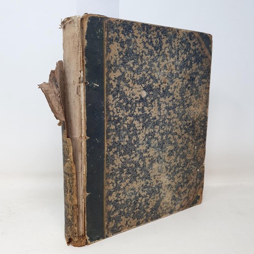 426 - An early 19th century scrapbook, with various watercolour, pencil drawing and other illustrations