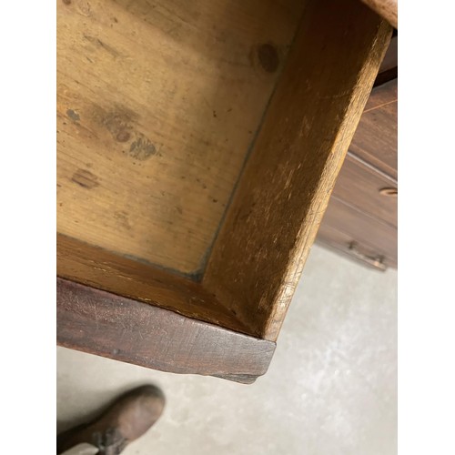 961A - A 19th century mahogany chest, of three short and three long drawers, 114 cm wide