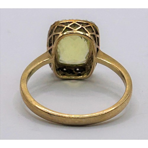 51 - A 9ct gold and citrine ring, ring size M...