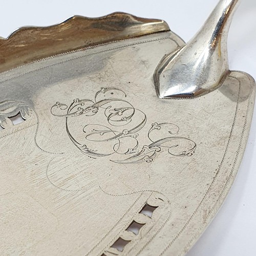 307 - A George III silver fish slice, initialled, London 1797