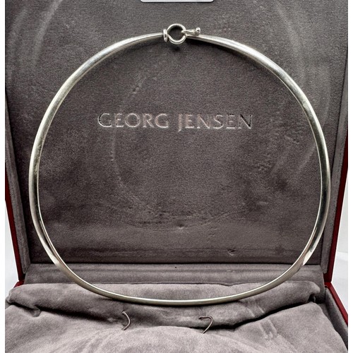 224 - A Georg Jensen silver necklace, cased