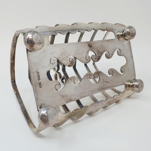 394 - A George V silver toast rack, Sheffield 1929, 9.8 ozt