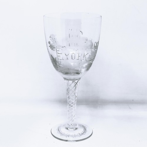 511 - A Stuart Crystal limited edition goblet, commemorating The Queen Mother's 80th Birthday, cased, and ... 