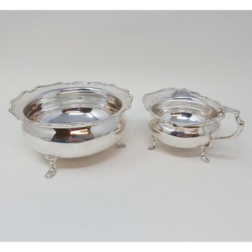 316 - A George V silver sugar bowl, and a matching cream jug, Sheffield 1911, 8.7 ozt
Provenance:  Sold on... 