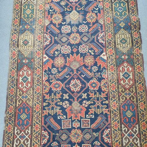 944 - A Persian blue ground runner, 500 cm x 79cm